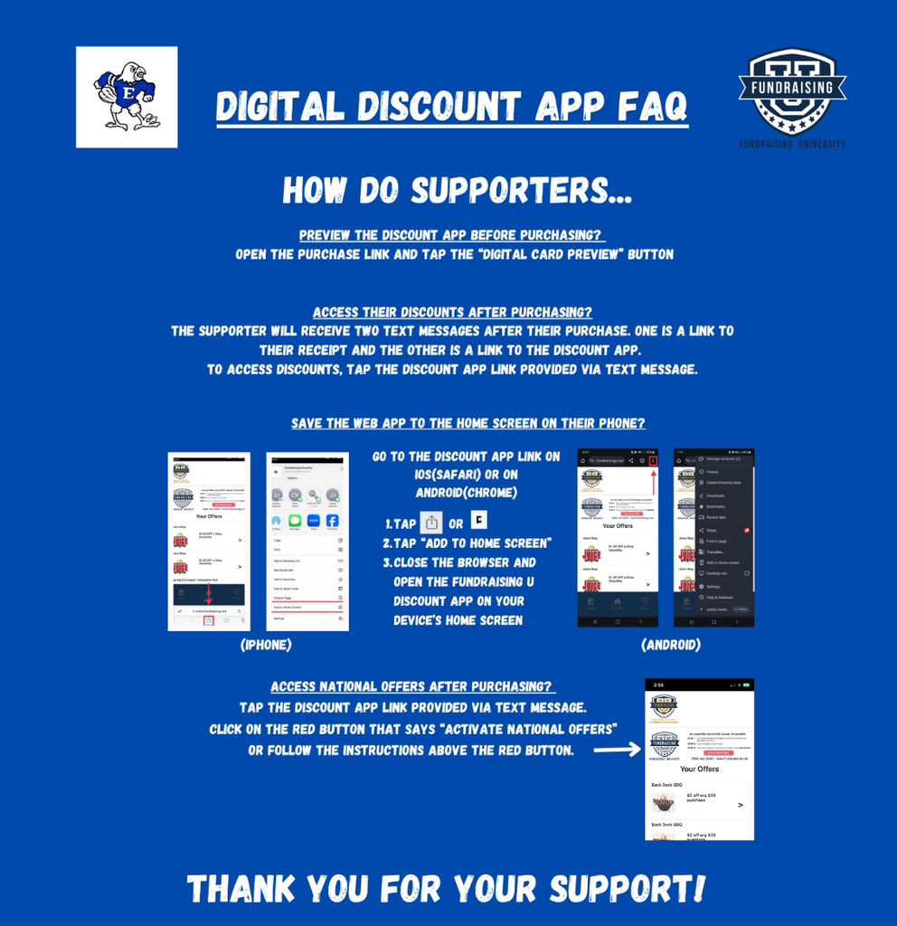 eaglesfb's tweet image. Purchase a digital discount book to support your 2025 Eastern Eagles football team!!
orders.fundraisingu.net/order/social/5…