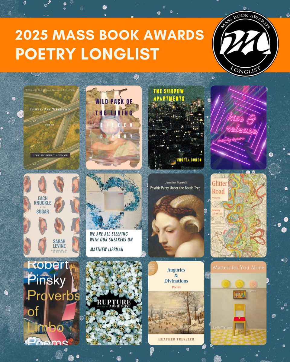 MassBook's tweet image. Today we highlight MBA Poetry Longlist title Glitter Road by January Gill O'Neil. The poems in this book look back at the end of a marriage, a heartbreaking loss, and a new relationship against the backdrop of a Mississippi season. @januaryoneil