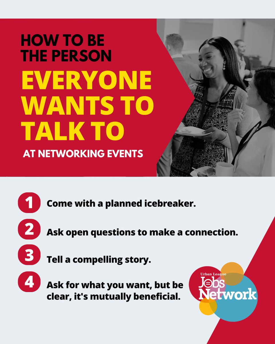Be the person people want to talk to. Planning to attend an in-person or virtual career fair? Make a great impression by preparing your elevator pitch, crafting thoughtful questions, and approaching recruiters with a smile. The world is your oyster!

#careerfair #networkingtips