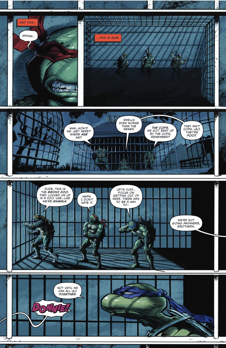 IDWPublishing's tweet image. The trial of the #Turtles begins here!

Framed for a murder they didn’t commit, the brothers Hamato are prisoners of the Foot Clan.

In the battle for NYC, the #TMNT have officially…lost.

Teenage Mutant Ninja Turtles #10 is at LCS!

#TMNT #TMNTComics #TeenageMutantNinjaTurtles