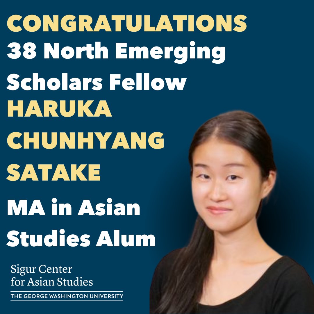 Congratulations to MA in Asian Studies alum Haruka Chunhyang Satake for being named a <a href="/38NorthNK/">38 North</a> Emerging Scholars Fellow <a href="/StimsonCenter/">Stimson Center</a> ! Haruka and the other fellows will be mentored by senior North Korea watchers. Read the announcement here: ow.ly/SmAk50WoQQz