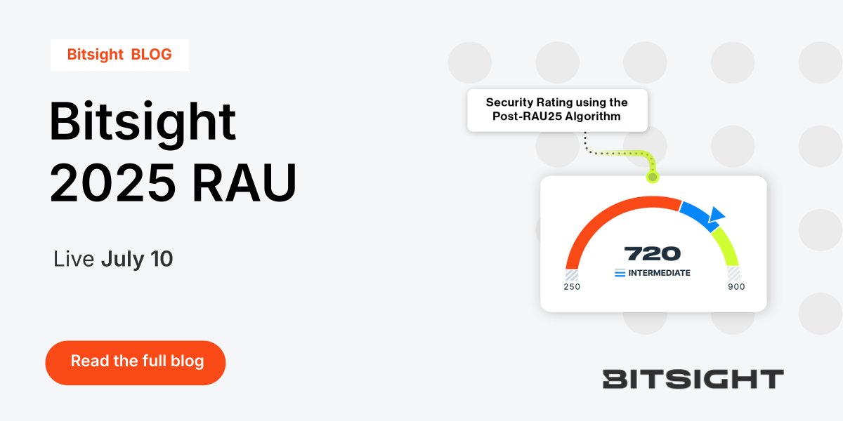 Bitsight's tweet photo. Bitsight’s new rating methodology is now live—built for greater transparency, precision, and real-world risk alignment. If your rating changed, here’s why (and what it means): https://t.co/Ofx66kwoIm

#CyberRisk #SecurityRatings #Bitsight https://t.co/2d7kUrI1nq