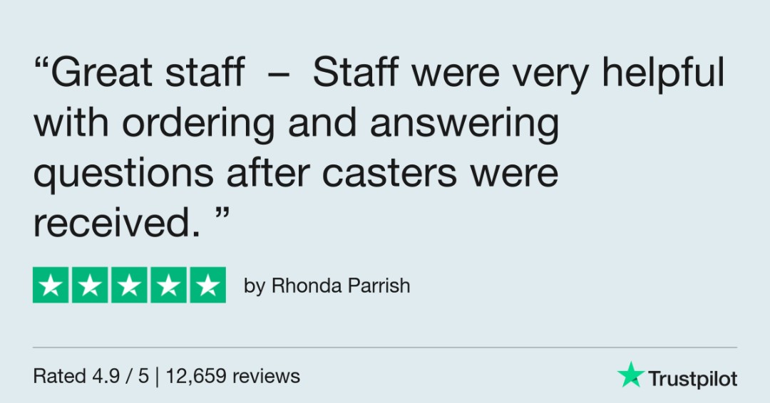 SERVICECASTER's tweet image. Great reviews, awesome staff—Service Caster delivers support and quality you can count on. ⭐🛞#ServiceCaster #TopRated #AmazingTeam #CasterExperts #CustomerApproved
