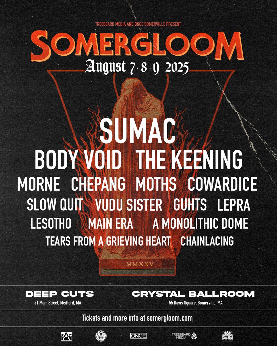 We’re performing ‘Septem’ in full at Somergloom Festival on August 9th alongside SUMAC, MORNE, Chepang, and more.

Don’t wait, this one’s expected to sell out.

Grab your tickets now:
dice.fm/bundles/somerg…