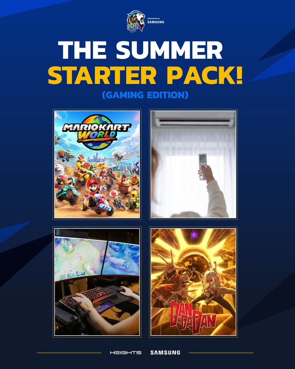 What’s your summer starter pack? ☀️

We’re kicking off the holidays with some chill MK World sessions under the AC, a bit of Dandadan in the background, and a few LoL games to keep the pace up 🫡
