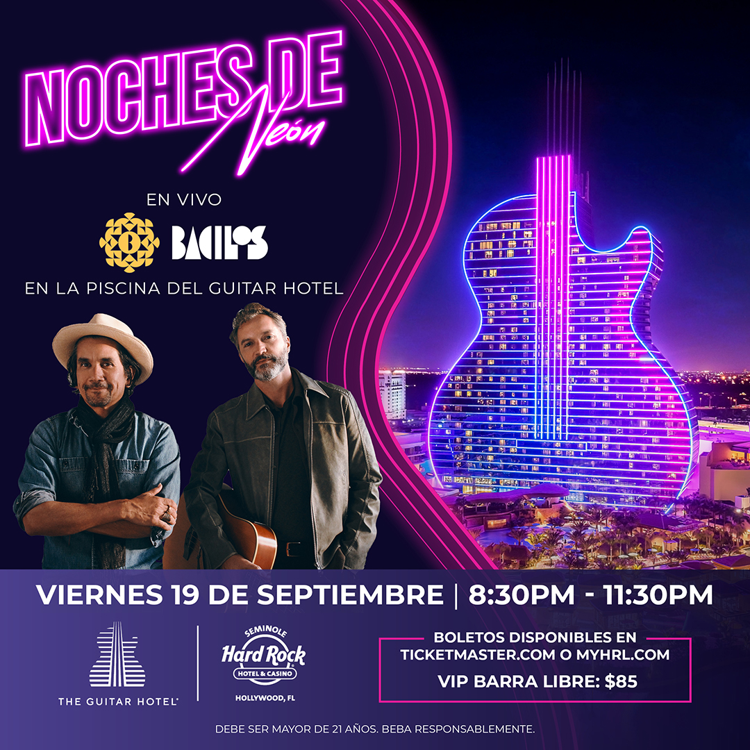 ¡Compra tus boletos ahora para ver a Bacilos en Noches de Neón, el viernes, 19 de septiembre!

🎫 Boletos |  bit.ly/GetTickets_Bac…