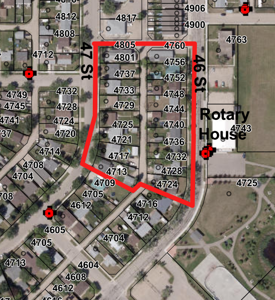 A temporary water service disruption will occur for those located within the area highlighted in red (see attached image) on Thursday, July 17 from 8:30am to 12pm. 

Contact the Town at (780) 514-2200 with any questions.