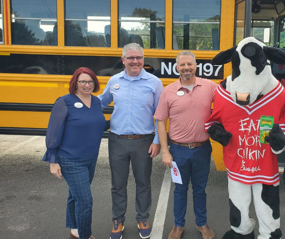 TOMORROW Thursday NKY Chick-fil-A 12th Annual Stuff The Bus Challenge. #5=free Donate 5 school supplies from list to receive a free Chicken Sandwich reward 11 a.m. - 7 p.m. See stores for details.