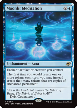 Probably not a competitive card, but if you build around it Moonlit Meditation can do some absurd things! Probably not a competitive card, but if you build around it Moonlit Meditation can do some absurd things!