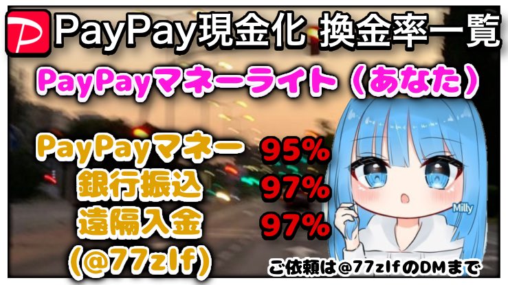77zIf's tweet photo. ✨PayPayマネーライト現金化✨

《換金率》
・PayPayマネー ▶︎ 95%
・銀行振込 ▶︎ 97%
・遠隔入金,遠隔出金 ▶︎ 97%

◻︎最短1分で即振込✅
◻︎業界最高水準の換金率✅
◻︎取引実績が豊富✅

📩ご依頼は【@77zIf】のDMまでお気軽に✨

#ゲムトレ換金 #LTC換金
#ギフトレ #PayPay現金化 https://t.co/5BMj89kLfr