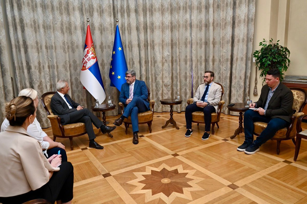 nstarovic's tweet image. Insightful meeting with Klaus Fiesinger, @HSSde Regional Director for SE Europe. Political foundations are key in building capacities for Western Balkans' EU integration and advocating for enlargement. 🇷🇸🇩🇪 #SerbiaToEU