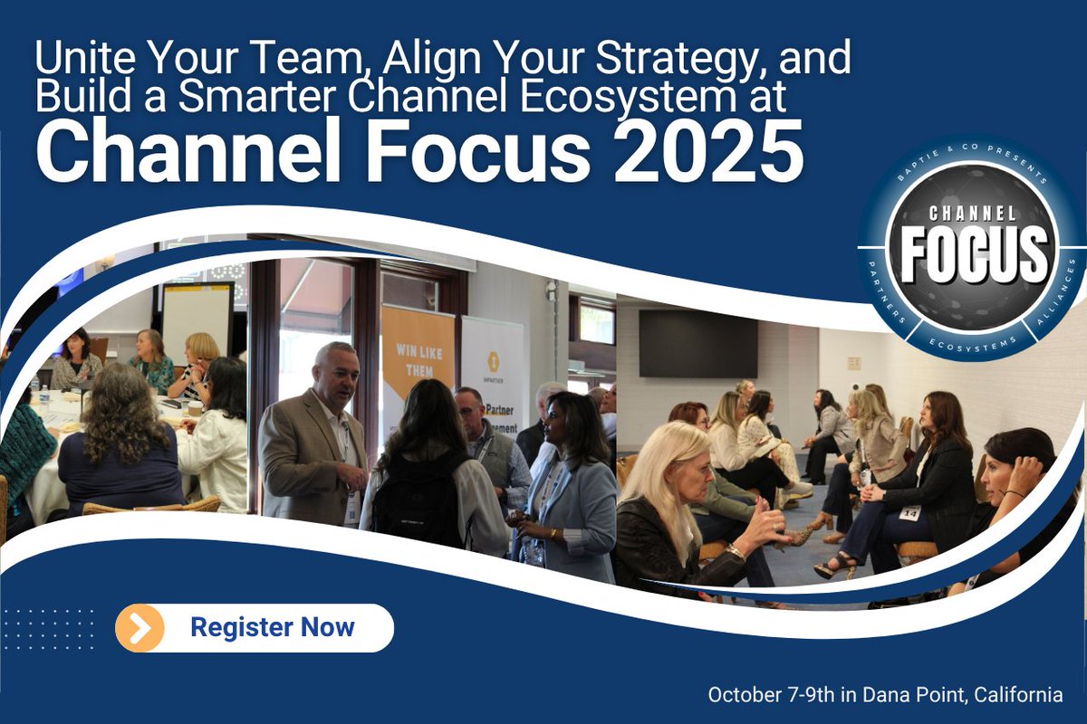 A smarter ecosystem starts with alignment.
Bring your team to #ChannelFocus2025 and align on your 2025 strategy—across sales, ops &amp; partner marketing.
Save $800 per person until July 25!
👉 channelfocuscommunity.net/channel-focus-…

#ChannelLeadership #PartnerEcosystem