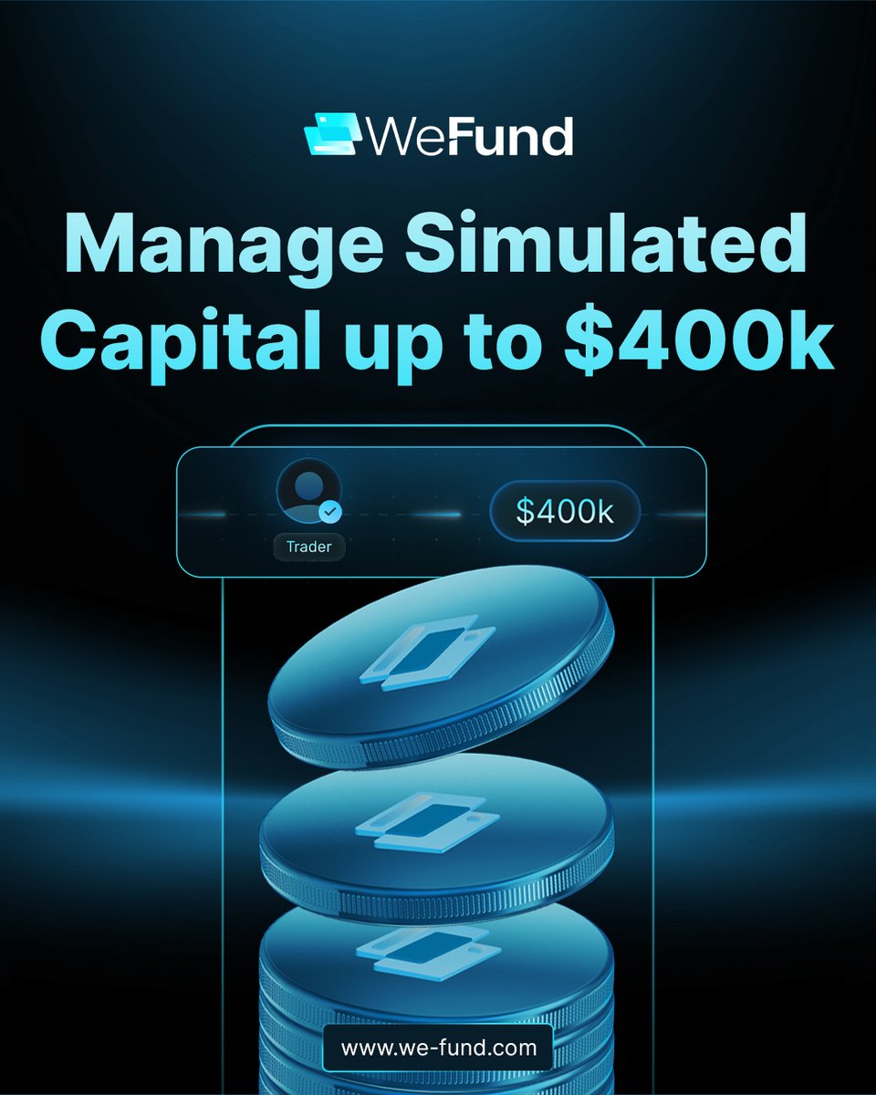wefundofficial's tweet image. WeFund has paved the way for traders to turn ambition into real results!
Unlock up to $400K in simulated trading funds and monetize your skill!
Achieve real payouts and scale fast! 🚀
The path is set - all you have to do is take the first step!