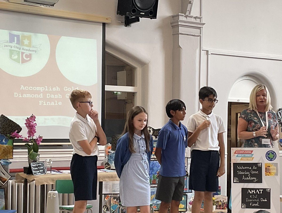 StanleyGrovePri's tweet image. Lovely support and respect shown by our contestants and to our contestants in the Accomplish MAT Gold Diamond Dash Grand Finale today. They all worked so hard to be there. Huge well done. #stgrovemaths