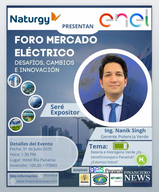 Foro de Mercado Eléctrico.  
Hidrógeno Verde y Baterías. Panamá está listo?