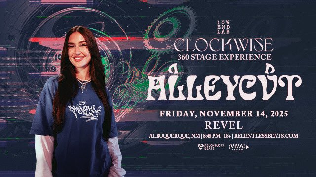 #VIVALERT‼️
<a href="/ItsALLEYCVT/">ALLEYCVT</a> is bringing the 360 heat to REVEL ABQ on November 14 🔊⚡️ Heavy drops, high energy, and a whole lot of attitude.

Tickets on sale now 👉 vivaabq.com