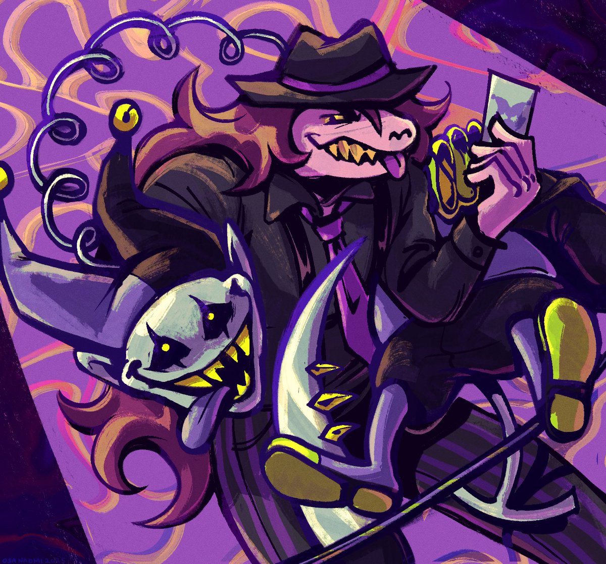 curlytsunamiART's tweet image. 🃏 JOKER&apos;S BET 🃏
#DELTARUNE