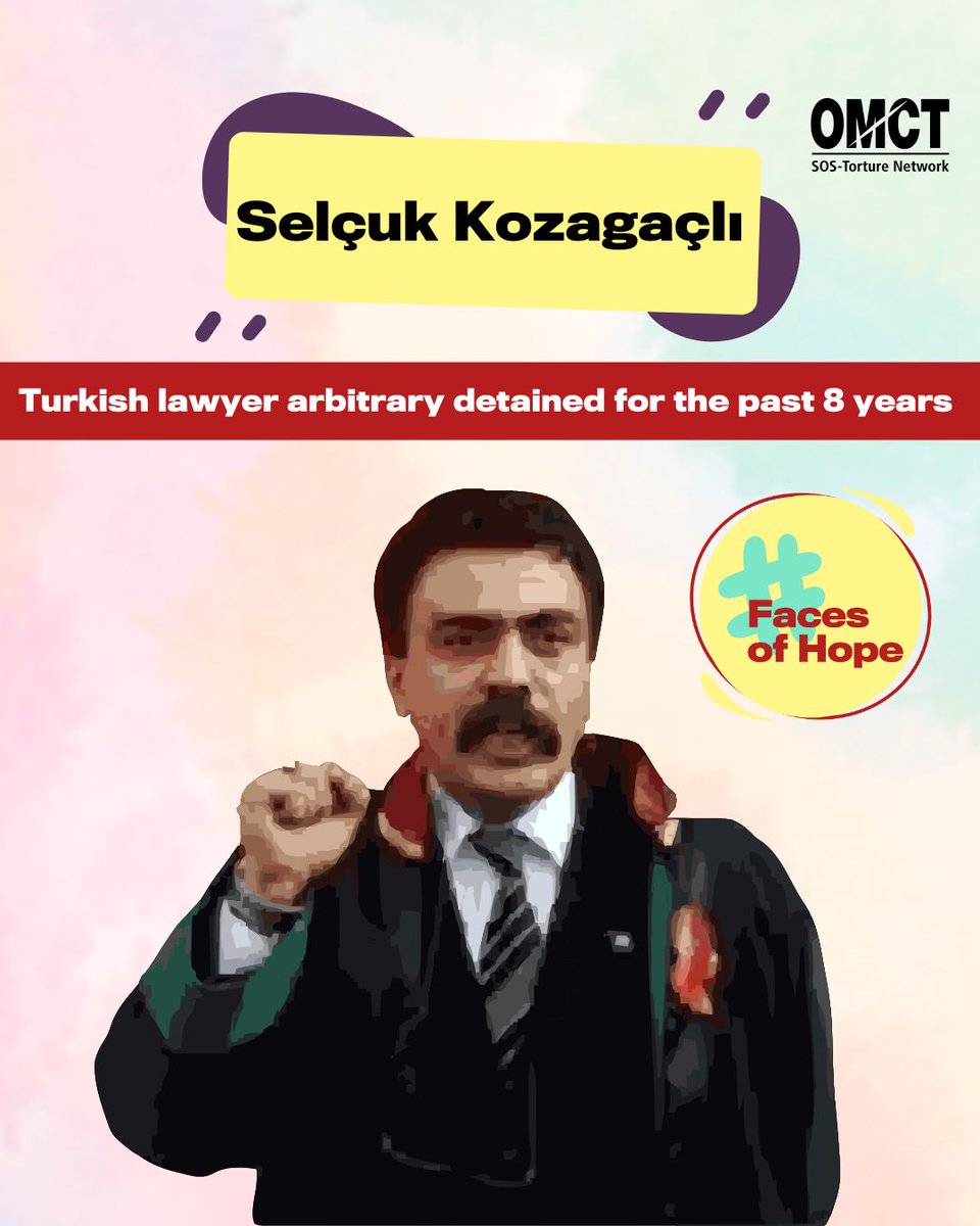 omctorg's tweet image. 🇹🇷 #FacesOfHope: Today, former chair of the Progressive Lawyer Association and human rights lawyer Selçuk Kozagaçlı turns 53 years old, still behind bars.
He has spent 8 years in prison for no other reason than defending the most vulnerable against the abuse and greed of…