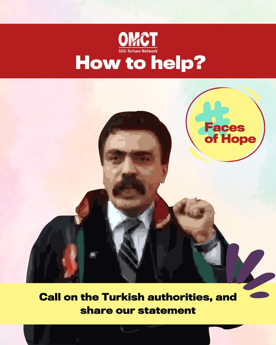 omctorg's tweet image. 🇹🇷 #FacesOfHope: Today, former chair of the Progressive Lawyer Association and human rights lawyer Selçuk Kozagaçlı turns 53 years old, still behind bars.
He has spent 8 years in prison for no other reason than defending the most vulnerable against the abuse and greed of…