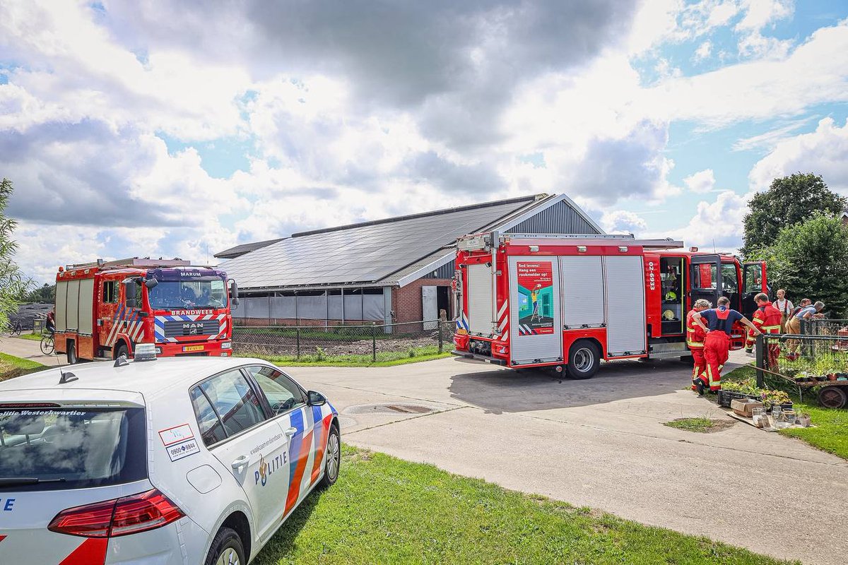 Brand bij schuur in De Wilp; brandweer gealarmeerd