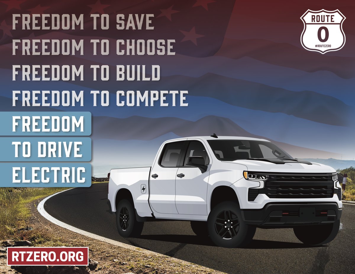 ElectricRoadmap's tweet image. The American values of freedom, innovation, & economic opportunity—not partisan politics—should drive our transportation sector. Let's invest in the future of transportation, not the past. #RouteZero rtzero.org