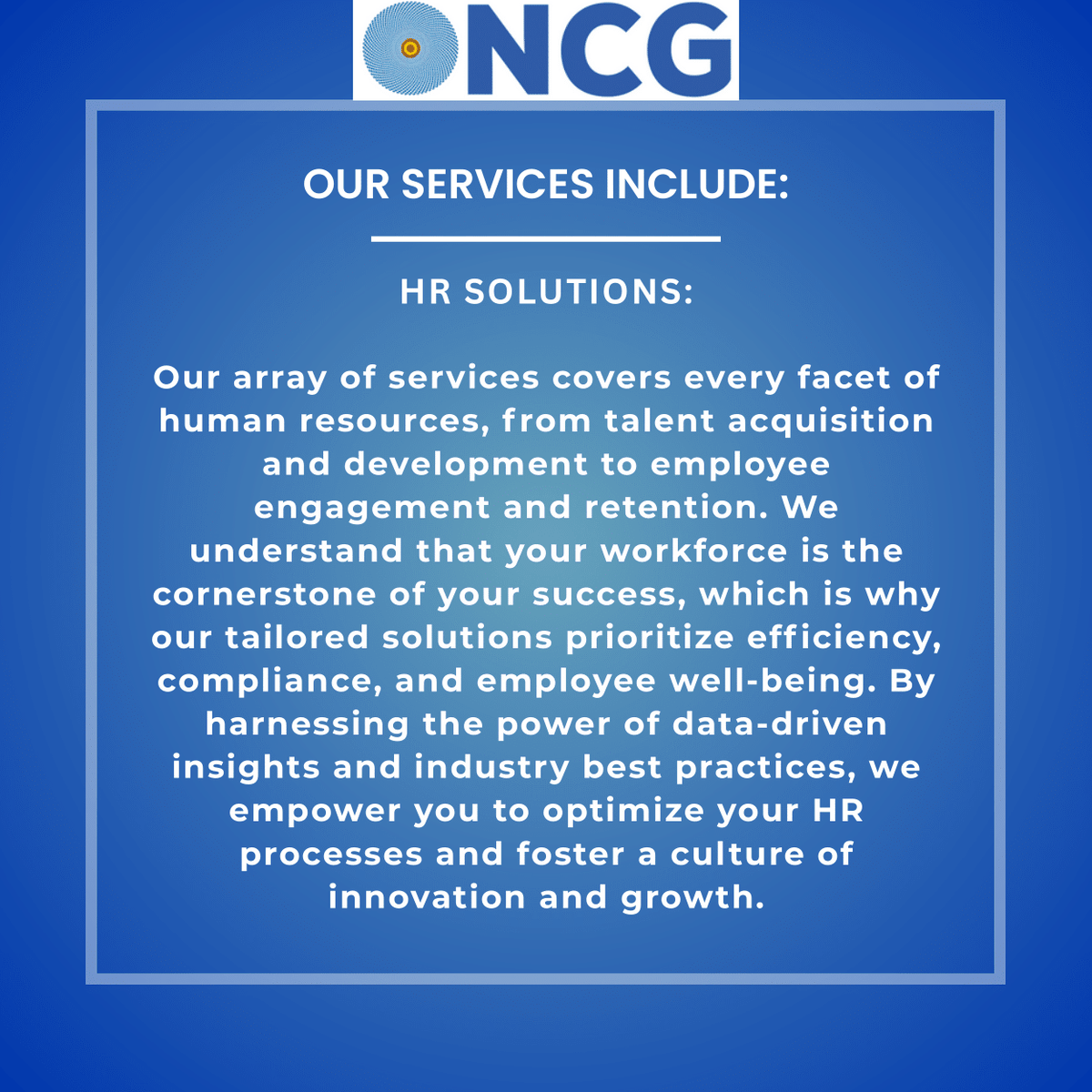 GlobalOncg25's tweet photo. Optimize your human capital for success! 
ONCG Global offers comprehensive HR Solutions, from talent acquisition to employee well-being, fostering a culture of innovation and growth.
 #HRSolutions #TalentManagement #WorkforceDevelopment https://t.co/uaxVH12lDA