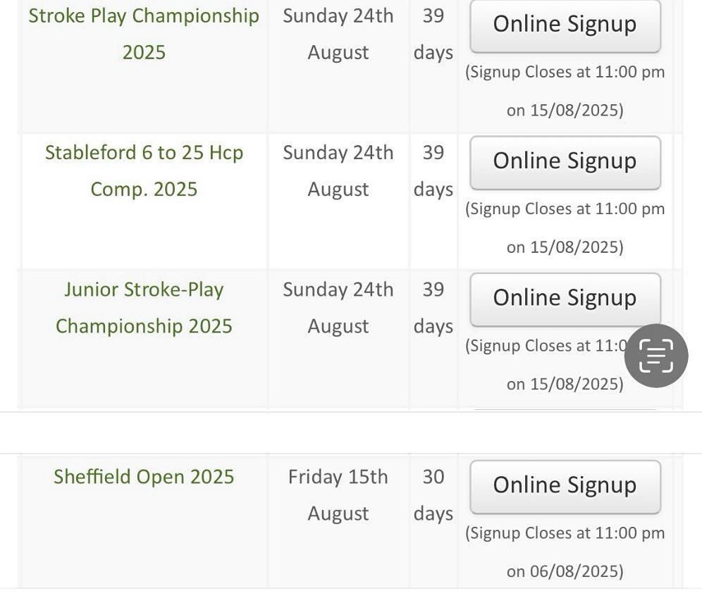 SUGC (@sheffgolfunion) on Twitter photo The entry numbers are low for the following Competitions as per picture, so please enter as soon as possible
You can enter via our Union Website sugc.co.uk <a href="/YUGCUK/">Yorkshire Golf</a> The entry numbers are low for the following Competitions as per picture, so please enter as soon as possible
You can enter via our Union Website sugc.co.uk <a href="/YUGCUK/">Yorkshire Golf</a>