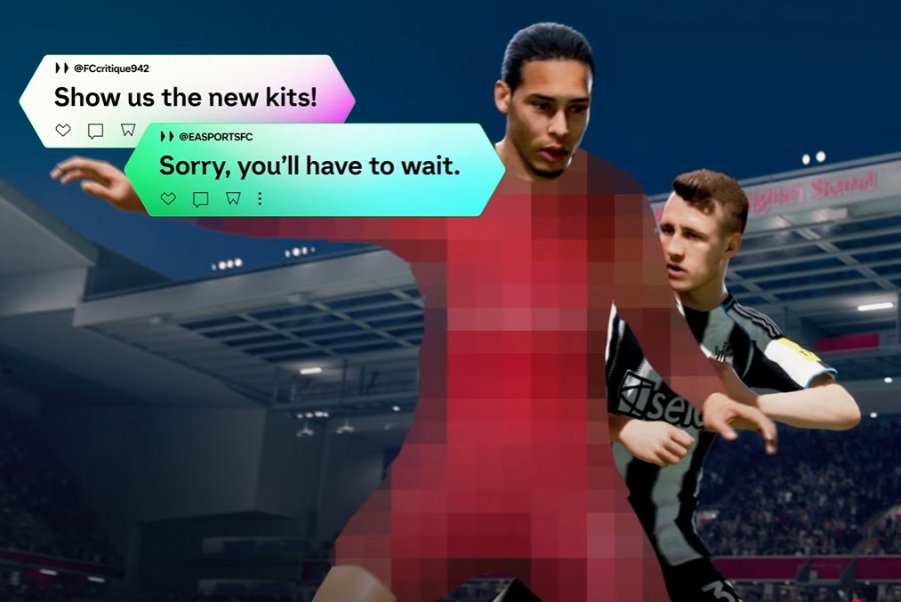 The New #Liverpool Adidas kit is blurred out in the #FC26  trailer because it hasn’t been officially released yet. 😂