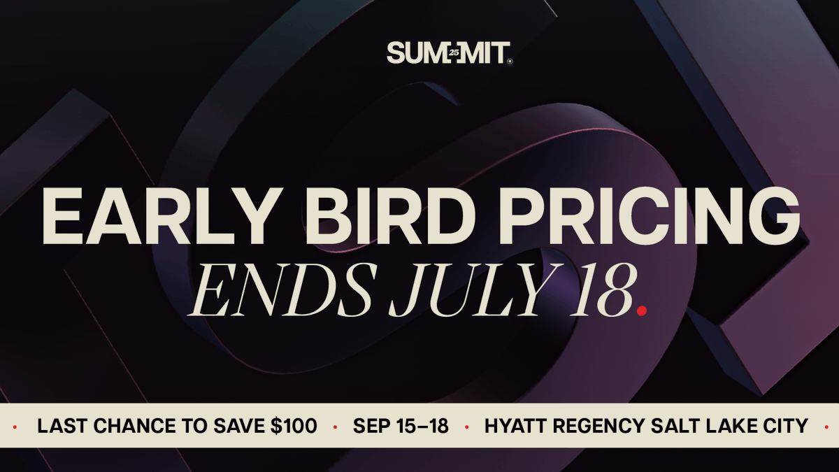 ⏰ Time’s running out!

Lock in your Early Bird rate for #EntrataSummit before 7/18.
Join the brightest in #propertymanagement &amp; tech.

👉 Register now: summit.entrata.com