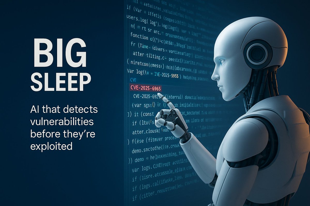 🔐 Google strengthens cybersecurity with AI: Big Sleep takes the lead 🔐

Google  has introduced Big Sleep, a powerful AI agent capable of identifying  real-world software vulnerabilities before they’re exploited.

💥 It has already uncovered flaws like CVE‑2025‑6965, helping