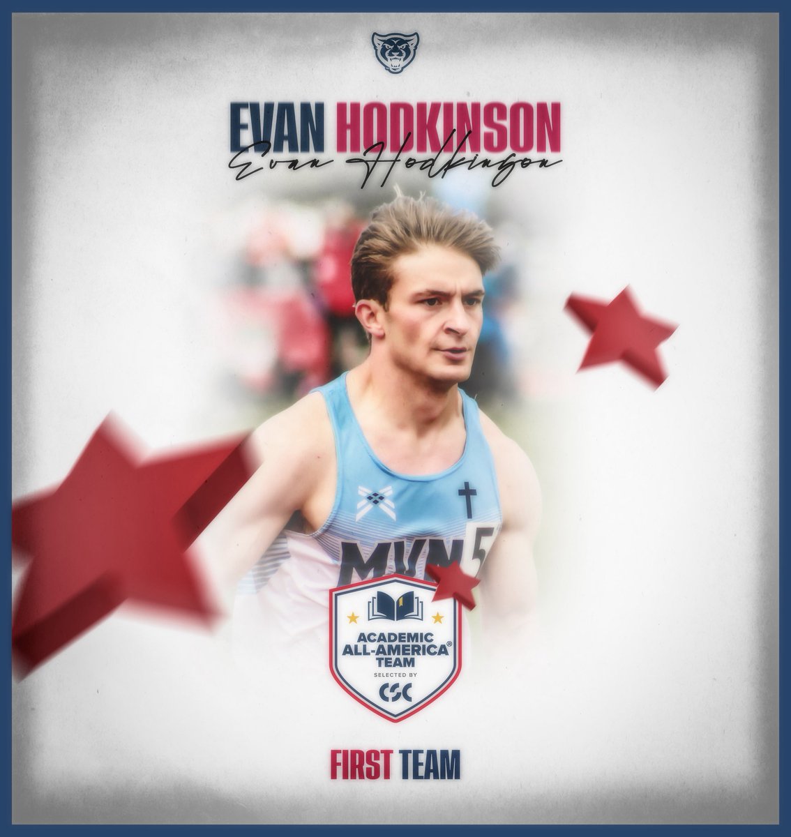 MVNU_Cougars's tweet image. For the second consecutive year, Evan Hodkinson has been named to the NAIA CoSIDA Academic All-America First Team! Congratulations, Evan!
mvnucougars.com/sports/mtrack-…