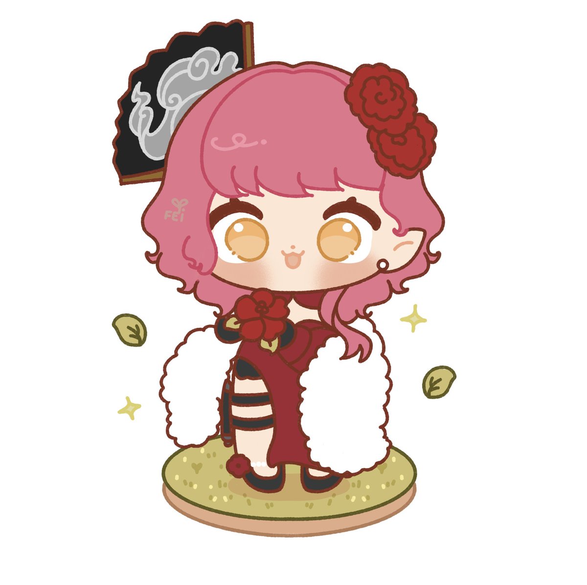 full body chibi for <a href="/kaivelta/">Kai 🌺🪭【VTuber】</a> 🪭🌺

vgen.co/safaeriegarden…