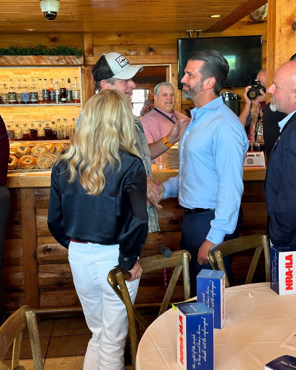 HunterNation's tweet image. 1 year ago:
“A big thank you to Hunter Nation Board of Directors @DonaldJTrumpJr for coming out to speak yesterday at the @nra + @hunternation event.
If you want to be the first to know about future events, make sure to join Hunter Nation!
We will be having more events in…