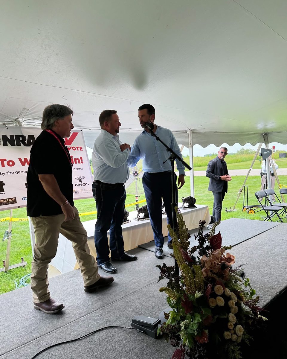 HunterNation's tweet image. 1 year ago:
“A big thank you to Hunter Nation Board of Directors @DonaldJTrumpJr for coming out to speak yesterday at the @nra + @hunternation event.
If you want to be the first to know about future events, make sure to join Hunter Nation!
We will be having more events in…