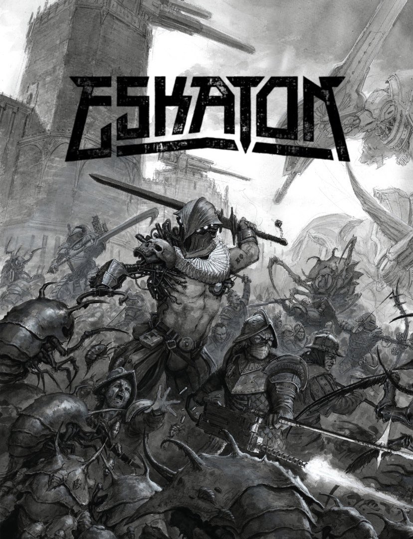 TElliottArt's tweet image. This picture is part of the ESKATON universe. 
.
.
.
.
.
.
.
.
.
#art #artist #painting #traditionalart #inkpainting #illustration #illustrator #thomaselliott #eskaton #ferrexknights #krylid #scifi #battlescene