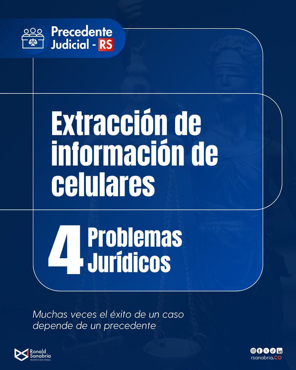 RsanabriaCo's tweet image. 🧵 ¿Cómo puede usarse la información de un celular en un proceso penal?

En este nuevo #PrecedenteJudicial te explicamos 4 problemas jurídicos reales sobre la extracción de datos de dispositivos móviles 👇
