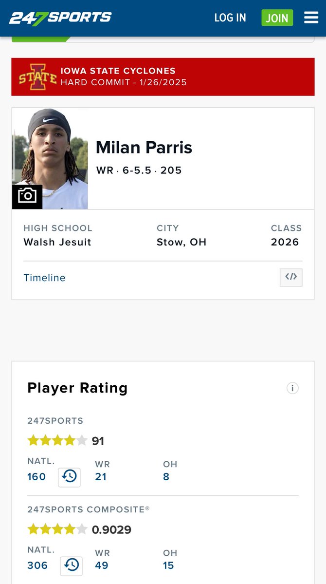 MilanParris8's tweet image. Blessed to be ranked a 4 star🙏🏽 @nalexanderWJHS @WalshJesuitFB @AllenTrieu