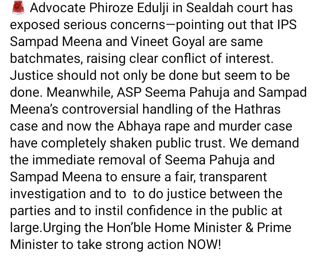 Subhrajyoti_01's tweet image. 🛑 R G Kar Case Update 🛑

@abpanandatv @Tv9_Bangla  @PTI_News @News18Bengali @ABPNews
@Zee24Ghanta @ZeeNews @ANI @advsatyamrajput @DrDhruvchauhan @drlakshyamittal @VishnuRajgadia 
#DrSJC