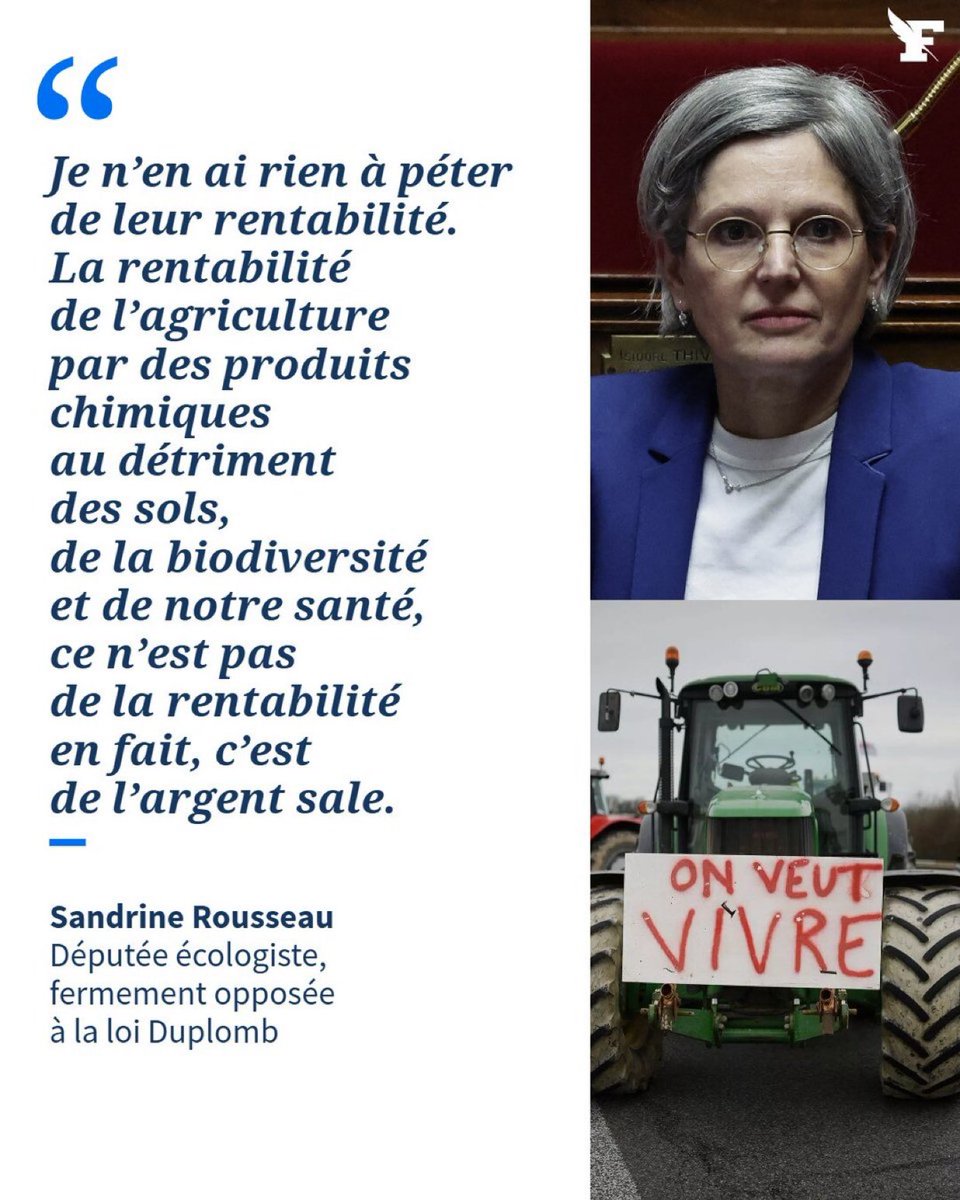 ecologisteseelv's tweet image. La députée 🌻 #EELV Sandrine ROUSSEAU était interrogée le 11 juillet dernier sur le média d’extrême gauche «Le Média» au sujet de l’adoption de la loi #Duplomb.
Sa réponse surprend les agriculteurs
#DirectAN #Agriculture
l.lefigaro.fr/rTu