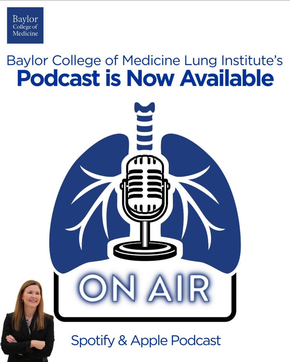 The Lung Institute at Baylor Medicine (@bcmlunginst) on Twitter photo <a href="/BCMLungInst/">The Lung Institute at Baylor Medicine</a> is now streaming! 'On Air,' a podcast created by Dr. Shanda Blackmon, brings you real stories and expert insights on lung disease, innovation, and patient care.
Available now on Apple Podcasts & Spotify.
#OnAirPodcast #BCMLungInst #LungHealth #InnovationInMedicine <a href="/BCMLungInst/">The Lung Institute at Baylor Medicine</a> is now streaming! 'On Air,' a podcast created by Dr. Shanda Blackmon, brings you real stories and expert insights on lung disease, innovation, and patient care.
Available now on Apple Podcasts & Spotify.
#OnAirPodcast #BCMLungInst #LungHealth #InnovationInMedicine