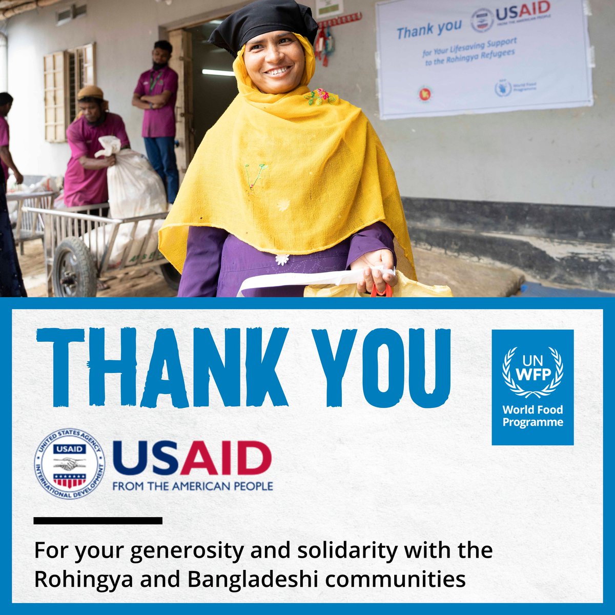 RRANforRohingya's tweet photo. Deepest thanks to the @StateDept @usembassydhaka @eu_eeas for decades of generosity toward the Rohingya people
#ThankYouUS #ThankYouEU #RohingyaResettlement #Gratitude
Your compassion has saved lives—thank you,donor nations,for standing with us #StandWithRohingya #HopeForRohingya https://t.co/qhV5DHmbwj