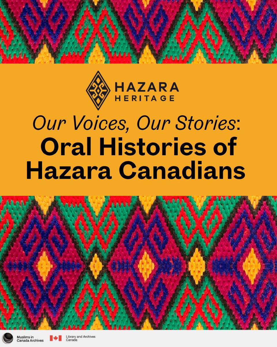 MiCArchives_CA's tweet image. We’re joining Hazara Heritage to preserve the experiences of Hazara Canadians. The project will lead to the recording of oral histories from Hazara community, whose over 40-year history in Canada remains largely undocumented.
LEARN MORE + GET INVOLVED: muslimsincanadaarchives.ca/en/posts/oral-…