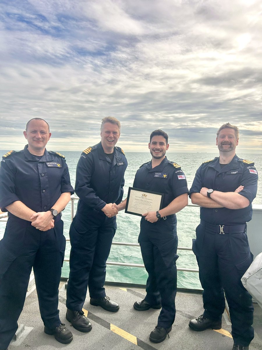 HMSPortland's tweet image. Today we celebrate success with two newly Charged Qualified engineers onboard. After both completing a gruelling 3 day board, Lt McDermott RN becomes a Charge Qualified Weapon Engineer and Lt Souza RN becomes a Charge Qualified Marine Engineer ⚡️🔧 #RoyalNavy #STEM