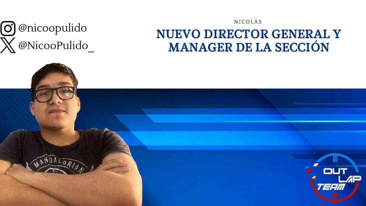 ✍️Nos complace anunciar el fichaje de un nuevo miembro del staff.
Se trata de un director general que se encargará de las labores del SimRacing.
Viene con ambición y ganas, os presentamos a <a href="/NicooPulido_/">Nikko</a> 
BIENVENIDO!!!🧡💛💙