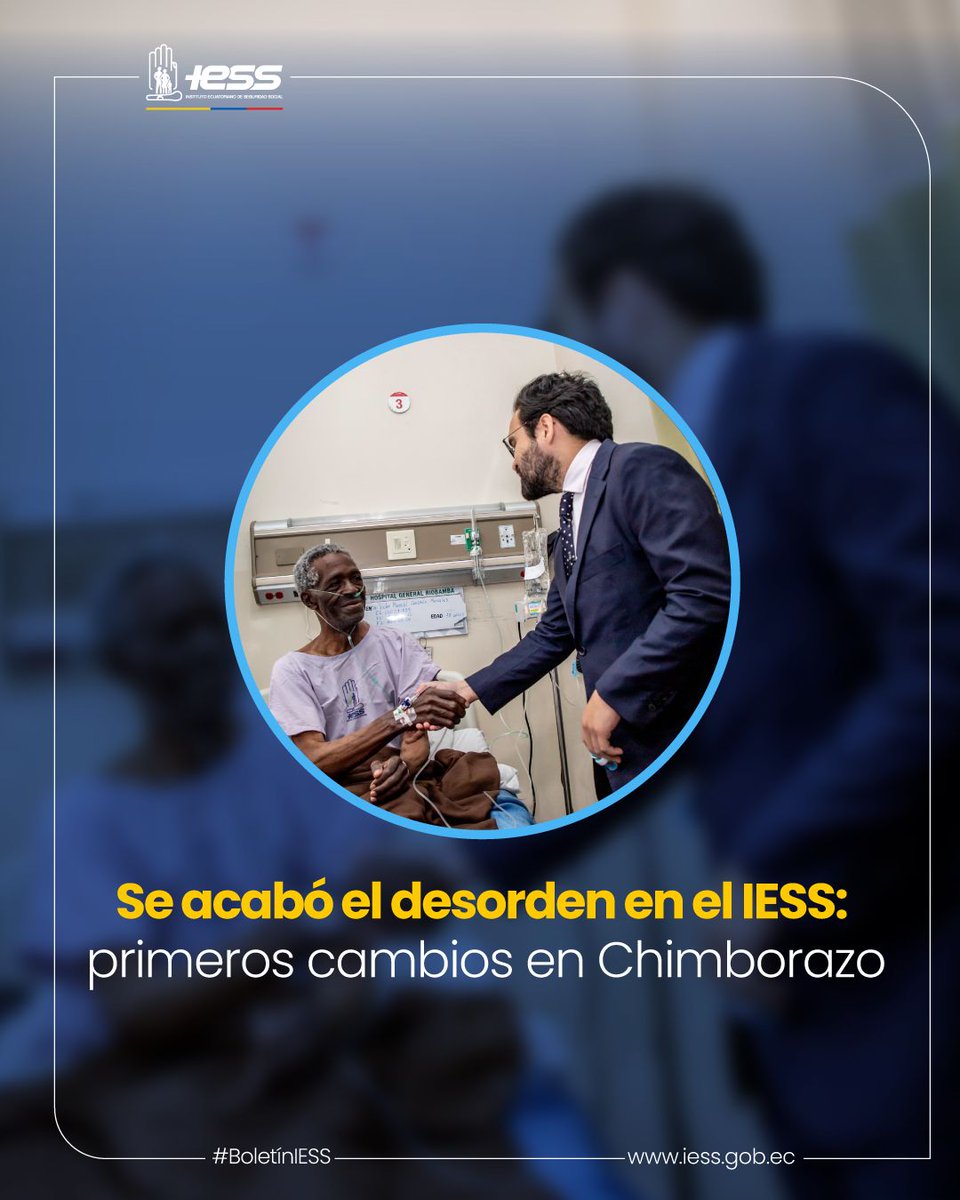 #BoletínIESS 📰| ¡Cambios profundos en el <a href="/IESSec/">IESS</a>! 

"No estamos jugando, vinimos a trabajar. No aceptaremos funcionarios corruptos e indolentes", afirmó @Edgarjoselama, durante su agenda de trabajo en #Chimborazo.

Más detalles ↪️ acortar.link/gkmgl7