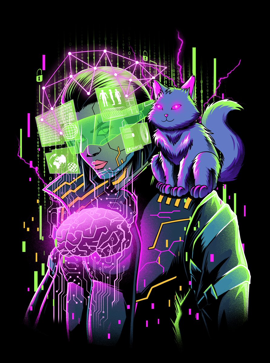 Going with this theme this year for <a href="/defcon/">DEF CON</a> 33 swag and stickers. Can't help loving that cat <a href="/DefconParrot/">DEF CON Parrot🦜</a>  - #DEFCON #cats #BuildTogether #Hacking #NDHack #Neurodivergent #Neurodiversity #NeurodiversityinTech