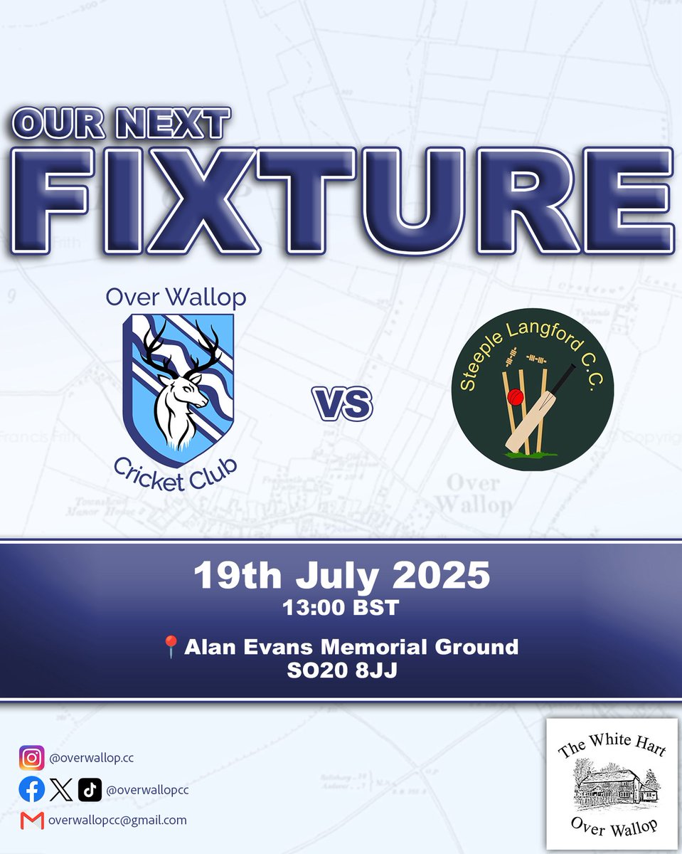OverWallopCC's tweet image. At the weekend we are at home to Steeple Langford CC as we look to cement our position at the top of the league.
Fingers crossed the weather is in our favour!!