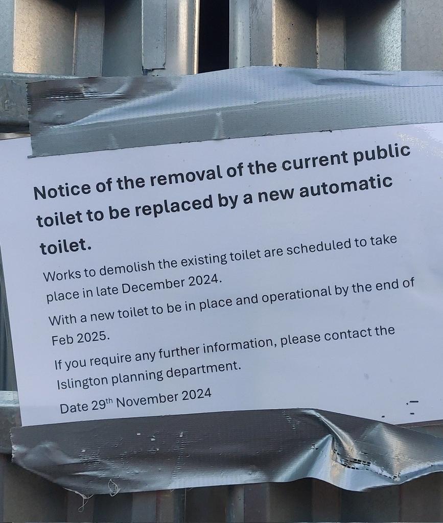 <a href="/FieldsHighbury/">Highbury Fields ➡️ mostly on Instagram & Bluesky</a> <a href="/IslingtonBC/">Islington Council</a> Last I heard from <a href="/IslingtonBC/">Islington Council</a> was on 13/June with this:

"...they had delays in shipping the unit. Its being installed and should be operational very soon."

Not sure what "very soon" means, as it was supposed to be by Feb. 😡