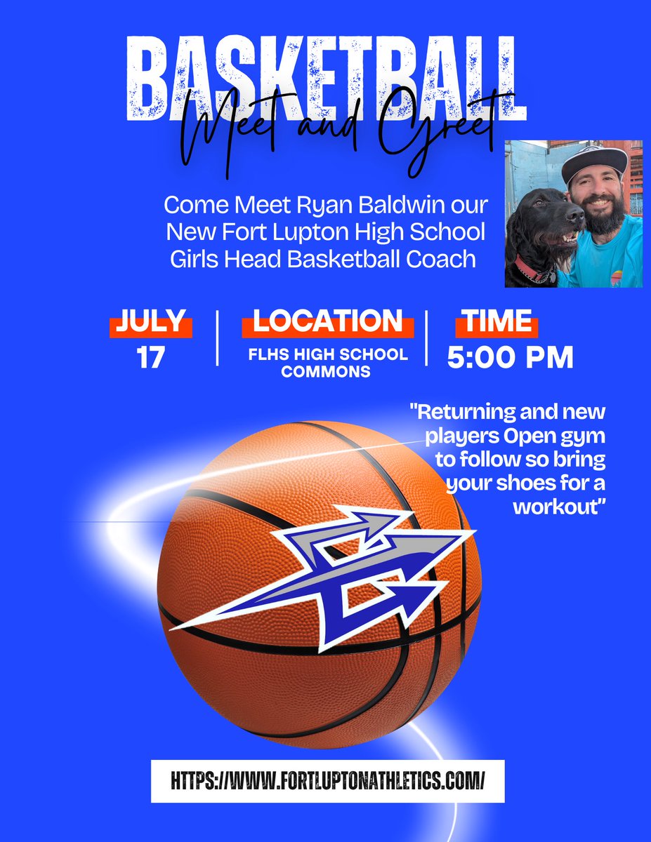Fort Lupton High School Athletics (@bluedevils_flhs) on Twitter photo Stop by this Thursday evening at Fort Lupton High School to meet our New Girls Basketball Head Coach. Players bring your shoes for an open gym session afterwards! Go Bluedevils! <a href="/coachroedelFL/">Jim Roedel</a> <a href="/Sportsland/">Steve Smith</a> Stop by this Thursday evening at Fort Lupton High School to meet our New Girls Basketball Head Coach. Players bring your shoes for an open gym session afterwards! Go Bluedevils! <a href="/coachroedelFL/">Jim Roedel</a> <a href="/Sportsland/">Steve Smith</a>