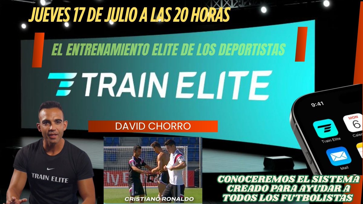 youtube.com/live/cV_qB0OjN…   Jueves a las 20 Horas  DAVID CHORRO <a href="/davidchorroh/">David Chorro</a>  nos contara su nueva APP para entrenamiento de Deportistas en cualquier parte del Mundo..  TRAIN ÉLITE